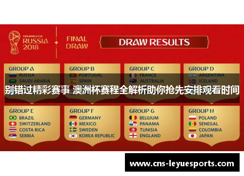 别错过精彩赛事 澳洲杯赛程全解析助你抢先安排观看时间 别错过精彩赛事 澳洲杯赛程全解析助你抢先安排观看时间