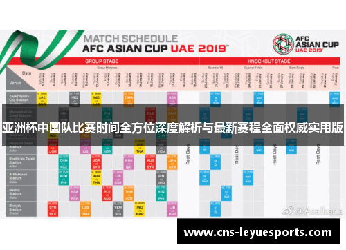 亚洲杯中国队比赛时间全方位深度解析与最新赛程全面权威实用版