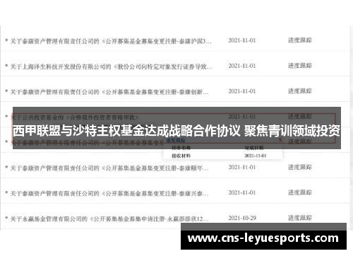 西甲联盟与沙特主权基金达成战略合作协议 聚焦青训领域投资